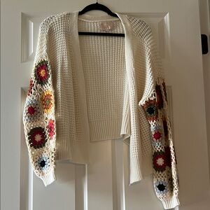 Elegant Crochet Sleeve Cardigan